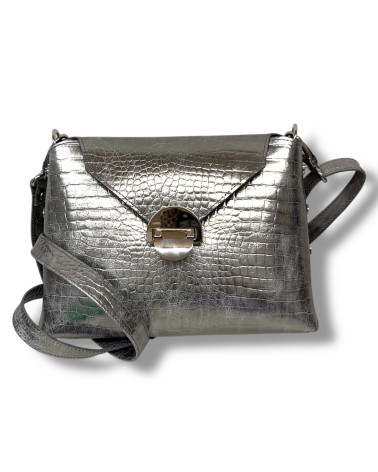 Brina Mini - Metallic Siva Kroko